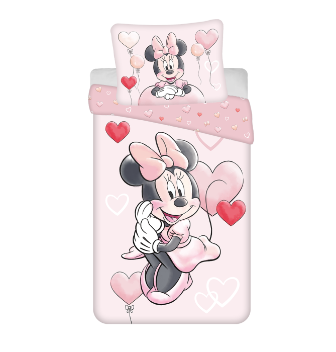 Pościel dla dzieci 140x200 Myszka Mini różowa Minnie Mouse-1