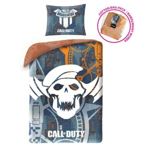 Pościel bawełniana 140x200 Call of Duty szara Kids 12 + worek-1