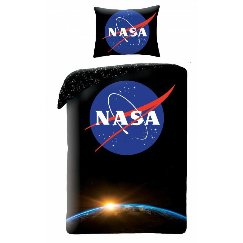 Pościel bawełniana 140x200 czarna Nasa Kids 13-1