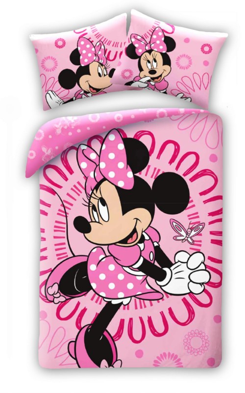 Pościel bawełniana 140x200 Myszka Mini różowa Kids 13-1