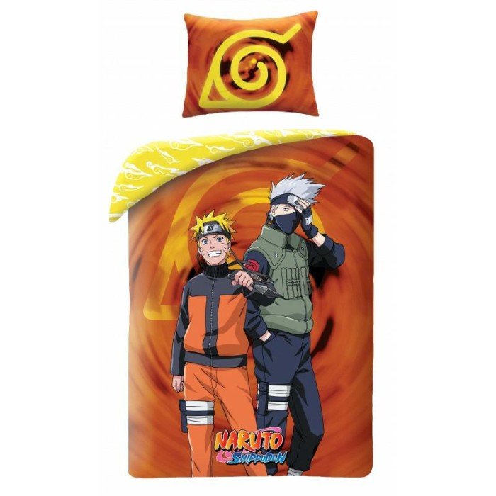 Pościel dla dzieci 140x200 Naruto ruda żółta Kids 13-1