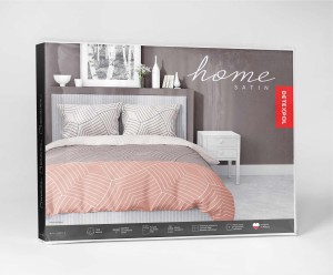 Pościel satynowa 140x200 Home Satin 27 pomarańczowa brązowa szara ornamenty-3