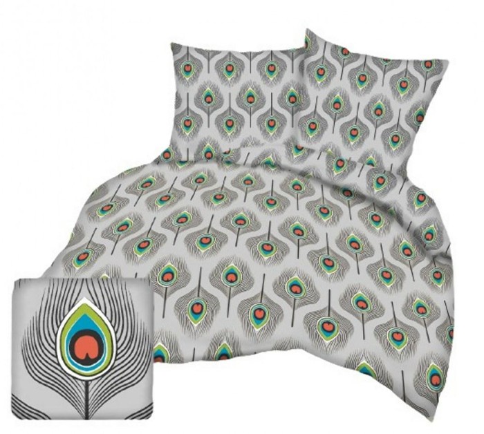 Pościel z kory 180x200 szara pawie oko na guziki-1