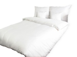 Pościel z kory 140x200 biała jednobarwna na guziki-2