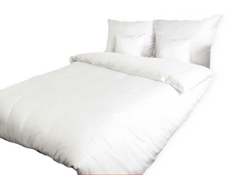 Pościel z kory 140x200 biała jednobarwna na guziki-2