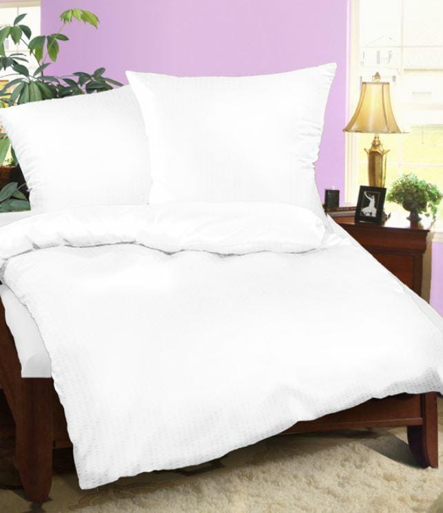 Pościel z kory 140x200 biała jednobarwna na guziki-1