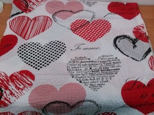 Pościel z kory 160x200 Serca na guziki-3