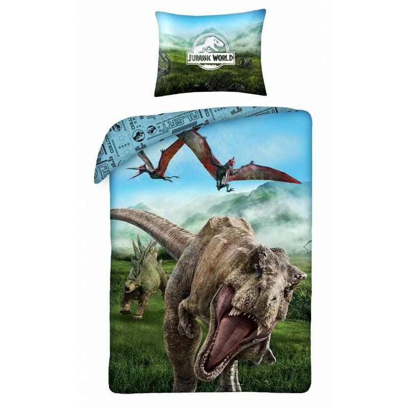 Pościel bawełniana 140x200 Jurassic World Park Jurajski T-Rex Kids 12-1