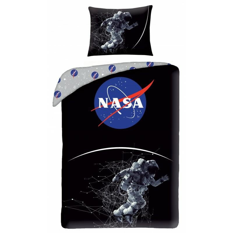 Pościel bawełniana 140x200 Nasa kosmos kosmonauta planety gwiazdy w woreczku-1