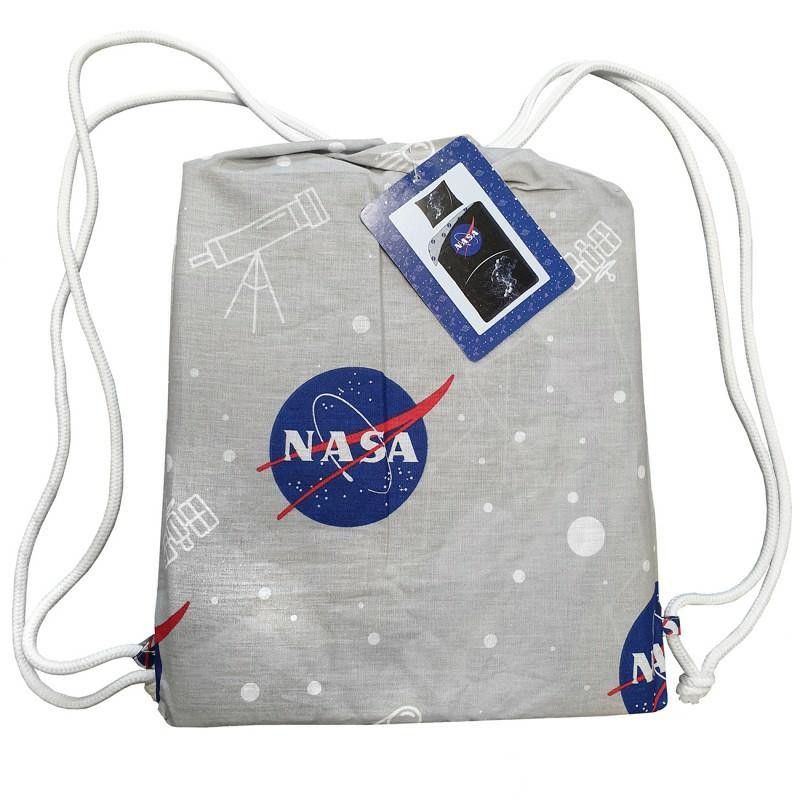 Pościel bawełniana 140x200 Nasa kosmos kosmonauta planety gwiazdy w woreczku-2