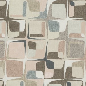 Pościel satynowa 140x200 Spring 36 beżowa geometryczna-3