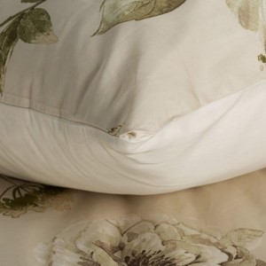 Pościel satynowa 140x200 Spring 38 beżowa kwiaty-5