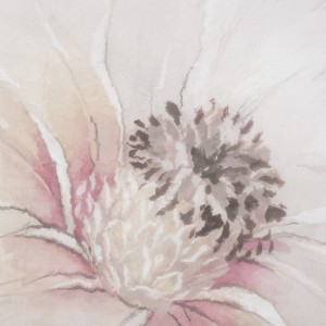 Pościel satynowa 220x200 Premium 18 kwiaty pudrowa różowa-3