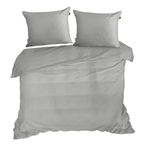 Pościel satynowa 160x200 Eva Minge szara lamówka-2