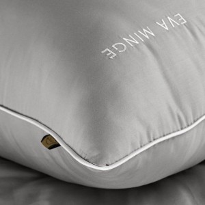 Pościel satynowa 160x200 Eva Minge szara lamówka-5