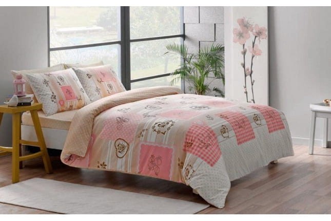 Pościel bawełniana 200x220 TAC Selby Pink