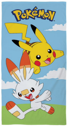 Ręcznik dziecięcy 70x140 Pokemon niebieski plażowy-1
