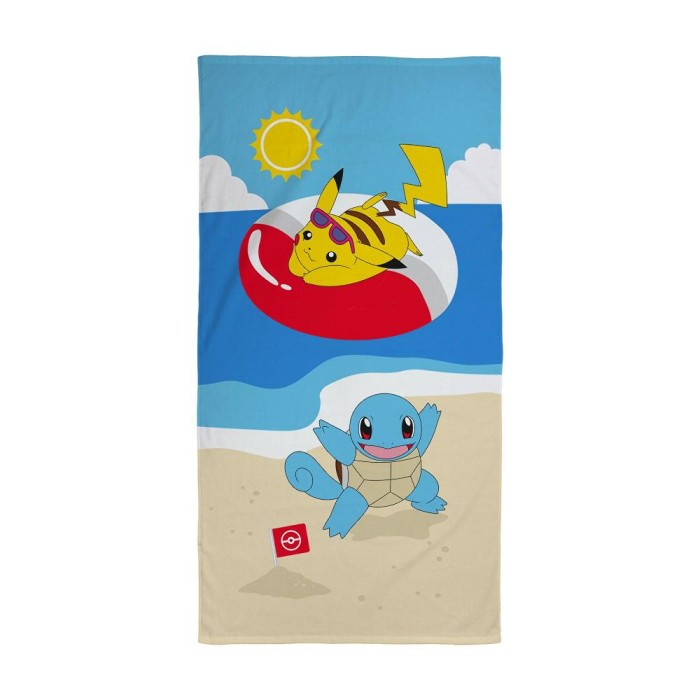 36597Ręcznik plażowy 70x140 Pokemon na plaży Halantex-1