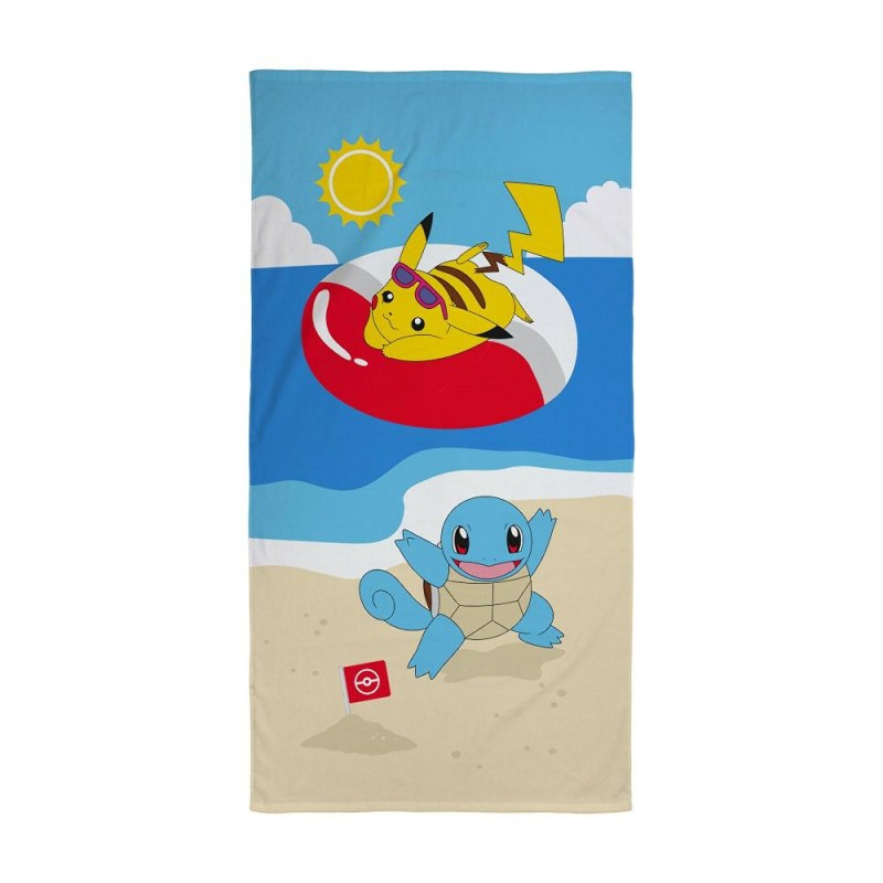 36597Ręcznik plażowy 70x140 Pokemon na plaży Halantex-1