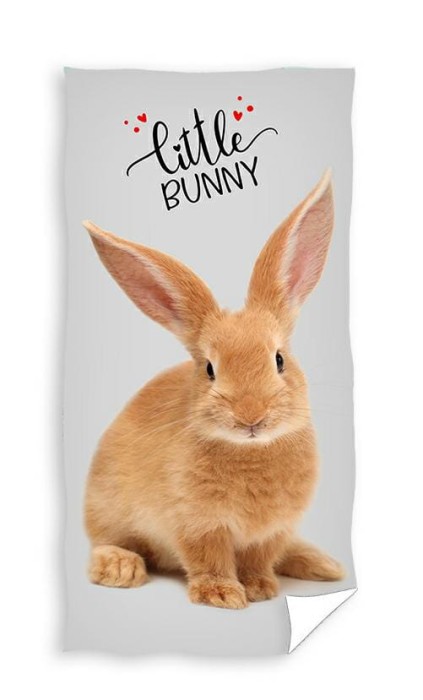 36610Ręcznik plażowy 70x140 króliczek na szarym tle bawełniany Summer-1