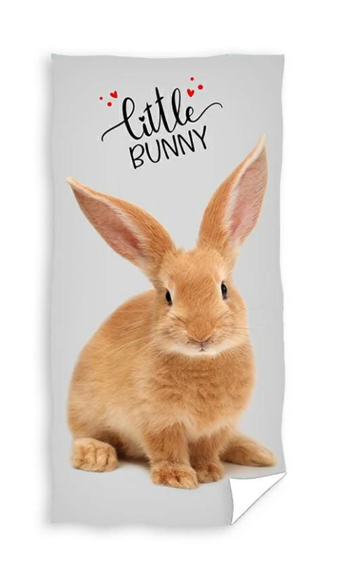 36610Ręcznik plażowy 70x140 króliczek na szarym tle bawełniany Summer-1