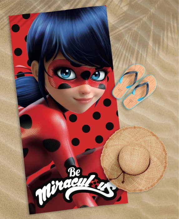 36641Ręcznik dziecięcy 70x140 Ladybug czerwony czarny bawełniany LB 03 BT-2