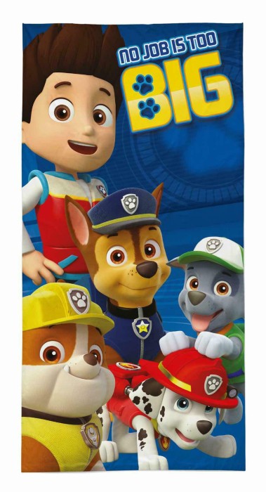 36642Ręcznik dziecięcy 70x140 Psi Patrol granatowy wielokolorowy bawełniany PP 24 BT-1