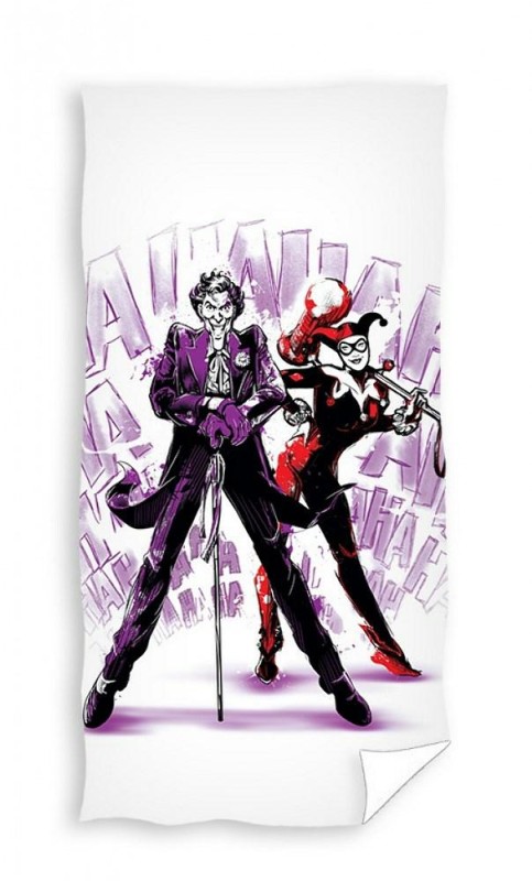 36651Ręcznik dziecięcy 70x140 Batman Clown Hi Puddn biały kolorowy plażowy bawełniany C24-1