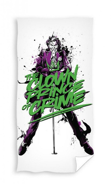 36653Ręcznik dziecięcy 70x140 Batman Clown biały kolorowy plażowy bawełniany C24-1