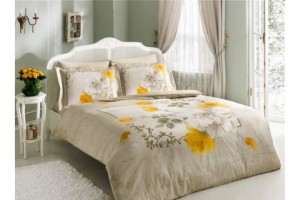 Pościel satyna Tivolyo Alta Yellow 200x220