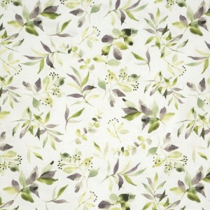 Pościel bawełniana 140x200 Mili biała zielona liście-3