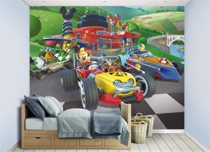 Tapeta dla dzieci 3D Walltastic -Mickey Mouse Racers_1