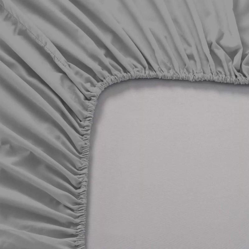 Nieprzemakalne prześcieradło szare 180x200 – elastyczna gumka i wodoodporna powłoka