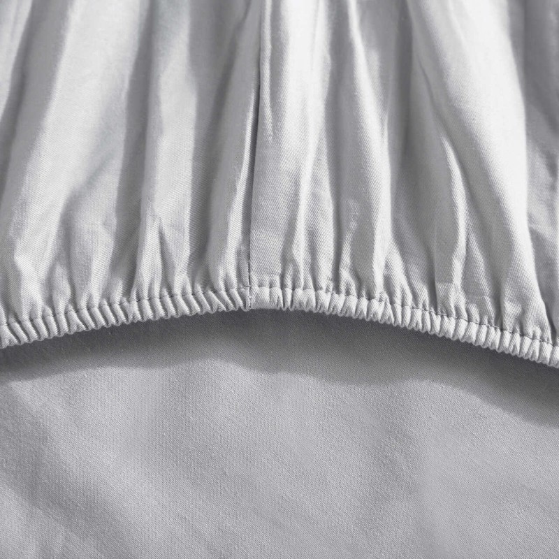 Gumka prześcieradła satynowego 180x200 w kolorze szarym