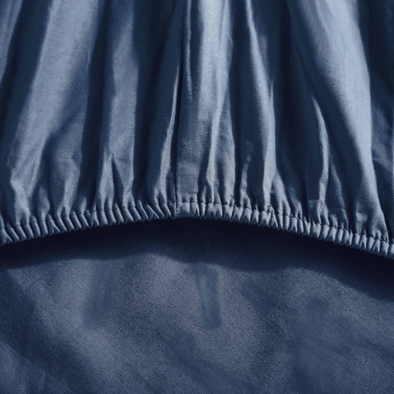 Gumka prześcieradła satynowego 90x200 w kolorze granatowym