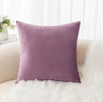 Poszewka Dekoracyjna 40x40 Gładka Welur Wrzosowa