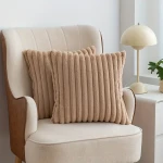 Poszewka Na Poduszkę Dekoracyjna Ewe 40x40 Beżowa Tłoczona