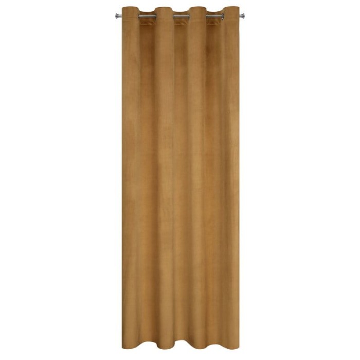 Zasłona 140x250 welurowa na przelotkach Rosa miodowa-2