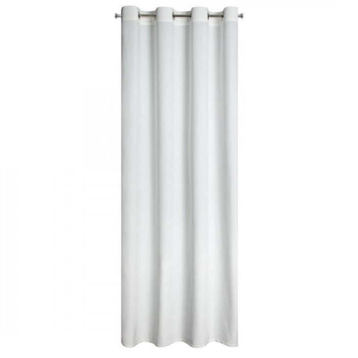 Zasłona 140x250 welurowa na przelotkach Rosa biała-2