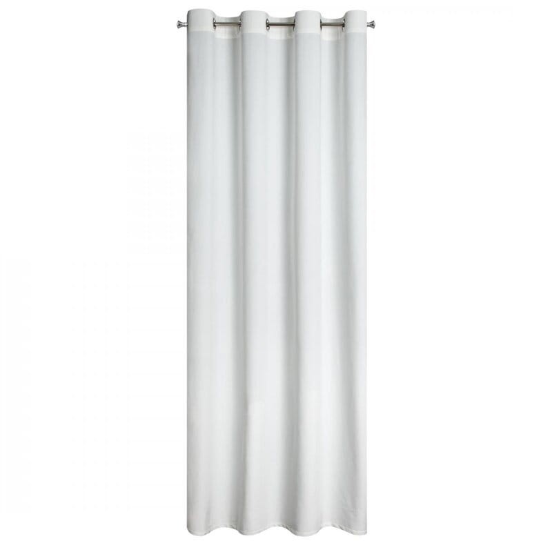 Zasłona 140x250 welurowa na przelotkach Rosa biała-2