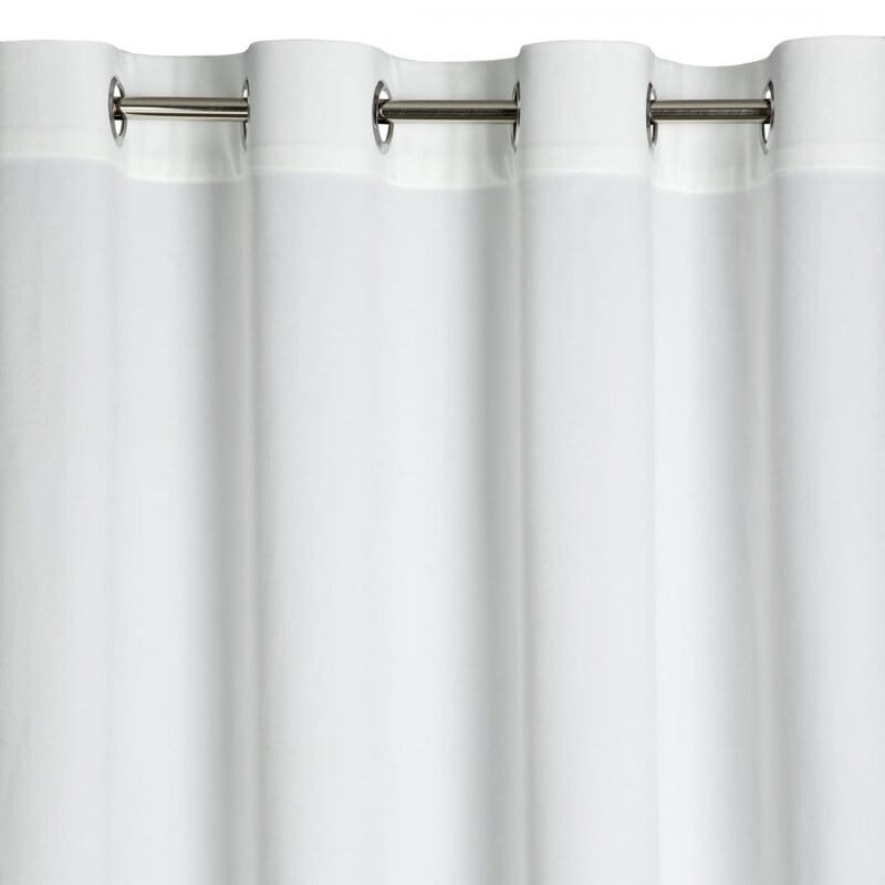 Zasłona 140x250 welurowa na przelotkach Rosa biała-5