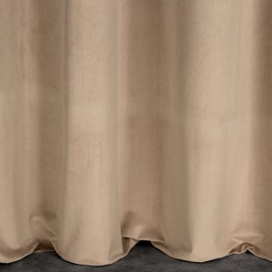 Zasłona 140x250 welurowa na przelotkach Rosa beżowa ciemna-1