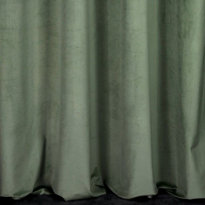 Zasłona 140x250 welurowa na przelotkach Rosa miętowa ciemna-1