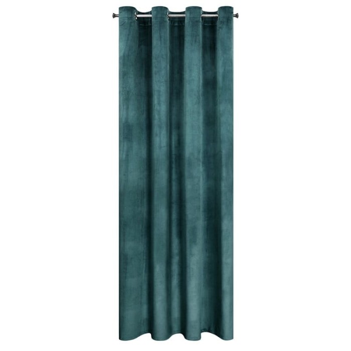 Zasłona 140x250 welurowa na przelotkach Rosa niebieska ciemna-2