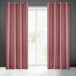 Zasłona 140x250 na przelotkach różowa ciemna Rita