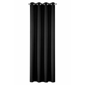 Zasłona 140x250 na przelotkach czarna Rita-2