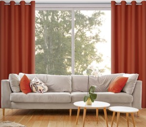 Zasłona 140x250 na przelotkach ceglasta Rita-8