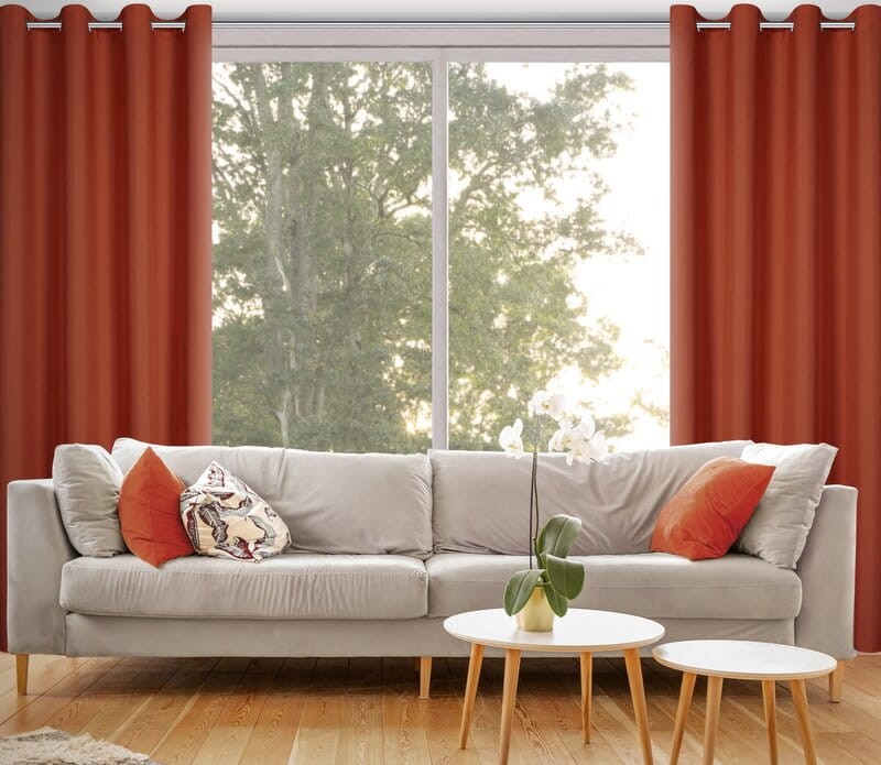 Zasłona 140x250 na przelotkach ceglasta Rita-8