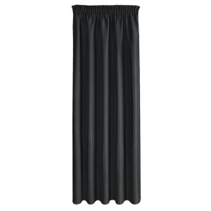 Zasłona 140x270 na taśmie czarna Rita-2