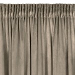 Zasłona 140x270 na taśmie Rosa brązowa welurowa